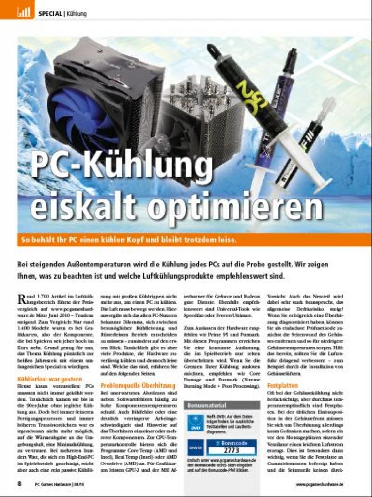 [05/07/2010] Großes Kühl-Special: Vorschau auf PCGH 08/2010 (1)