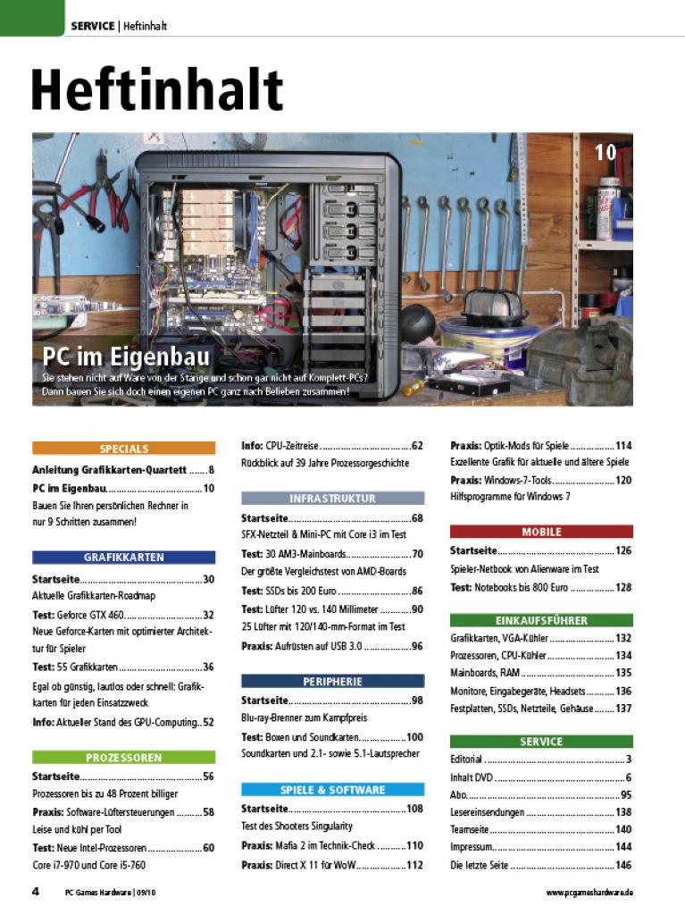 [30/07/2010] Heft-Inhalt PCGH 09