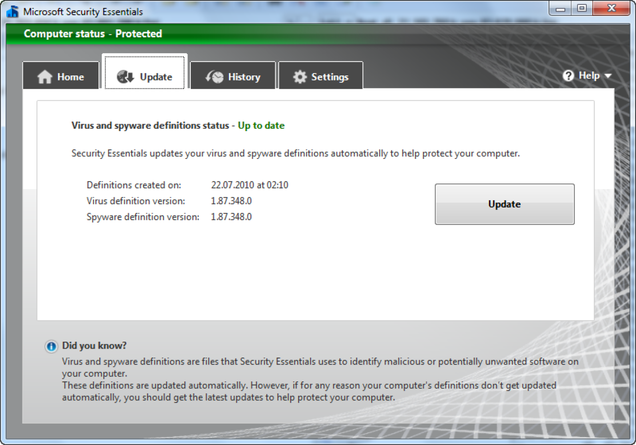 [23/07/2010] Microsoft Security Essentials 2.0 (Beta) (7)