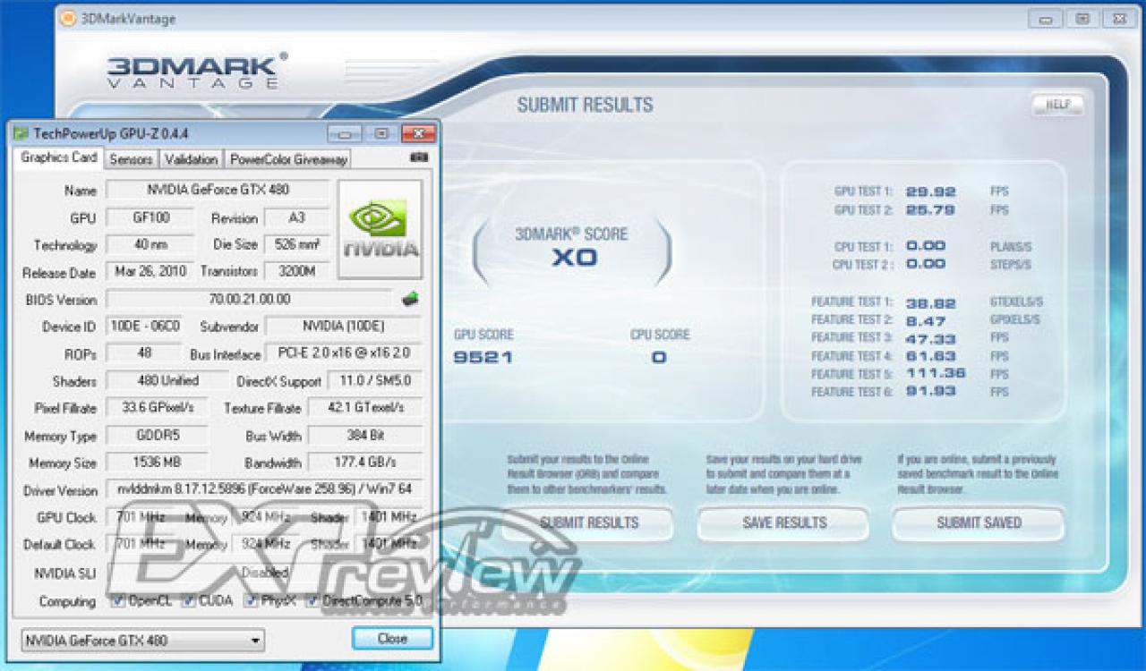 [07/08/2010] Geforce GTX 480 mit vollen 512 ALUs: mehr Benchmarks (2)