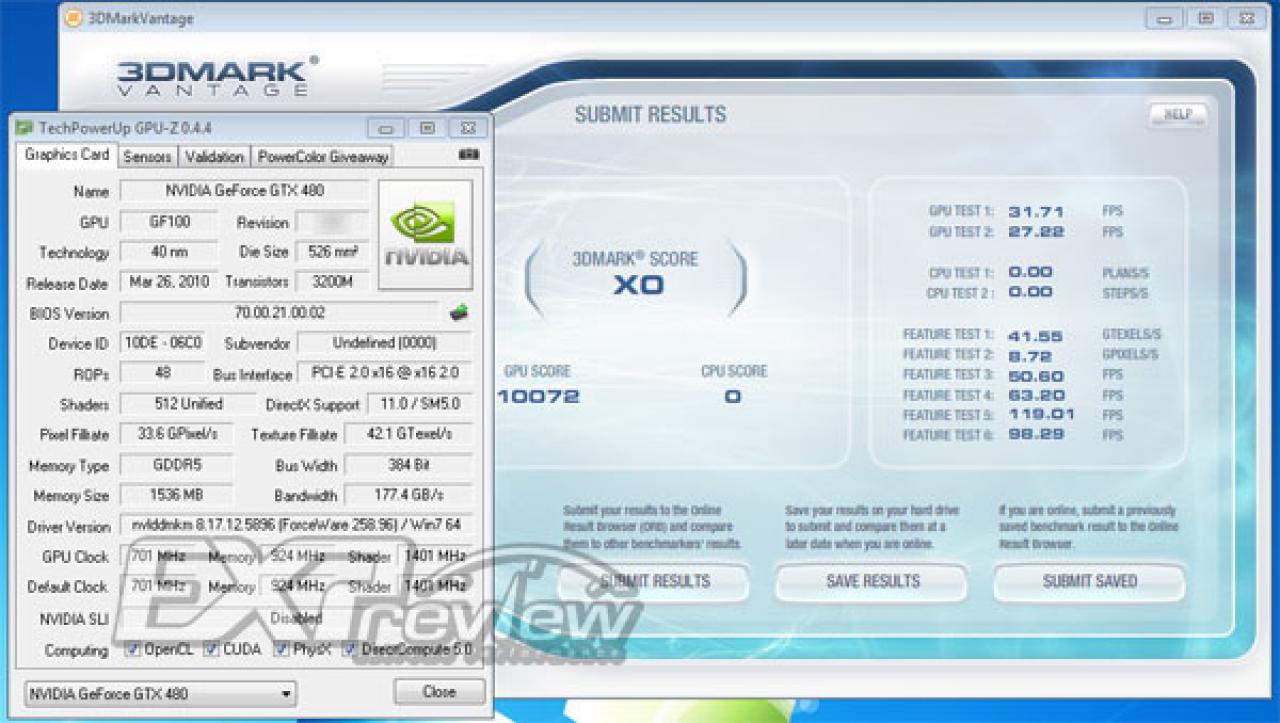[07/08/2010] Geforce GTX 480 mit vollen 512 ALUs: mehr Benchmarks (3)