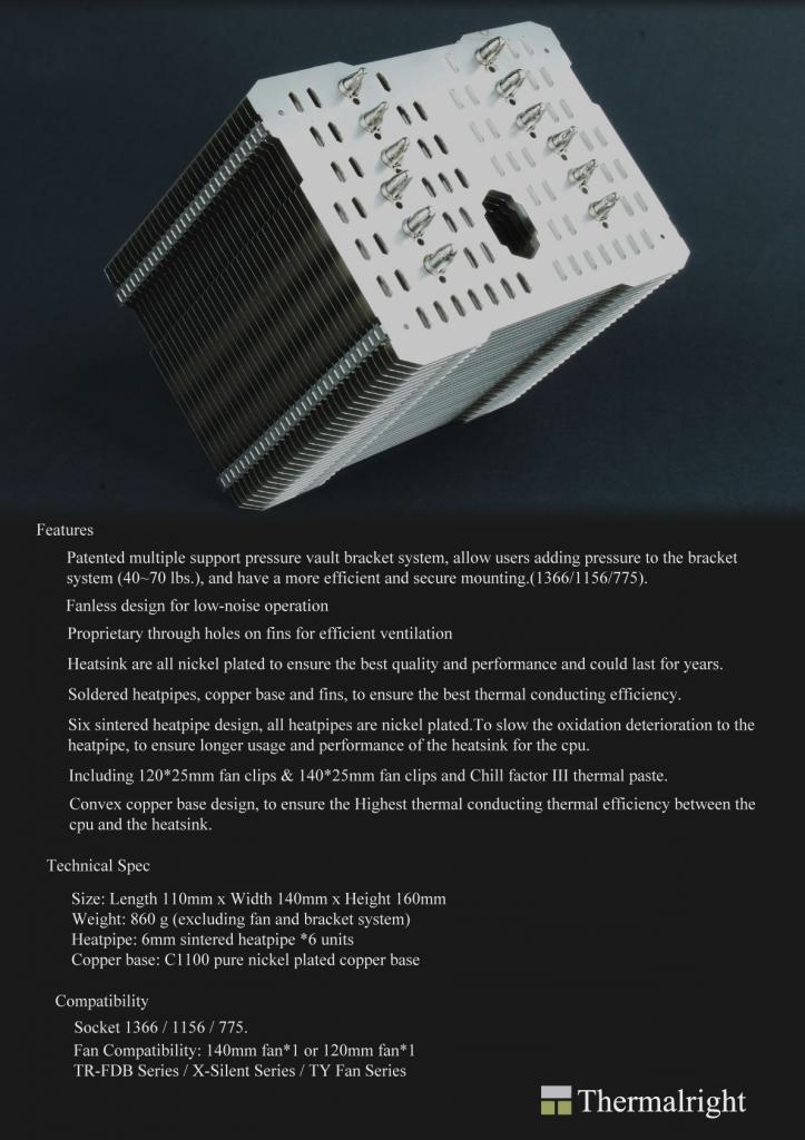 [03/08/2010] Offizielle Pressemitteilung zum Thermalright HR-02