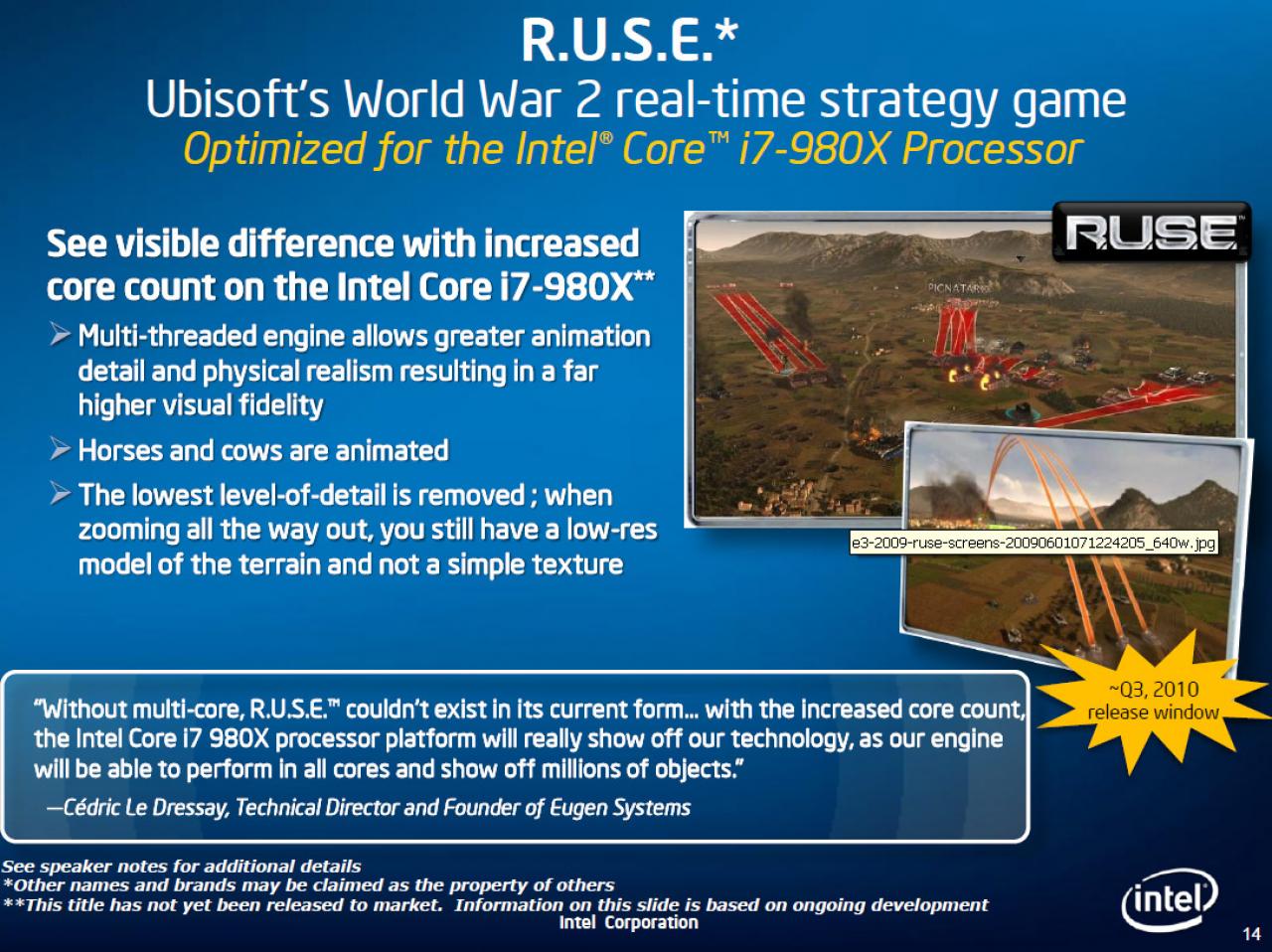 [17/08/2010] Gamescom 2010: Intel zeigt Spiele mit Mehrkernoptimierung (3)