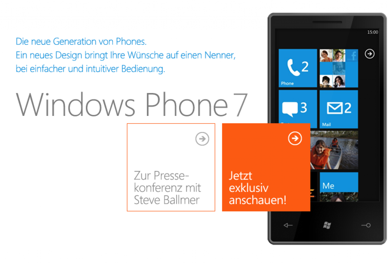 [13/08/2010] Microsoft: Auslieferung von Windows Phone 7 beginnt 