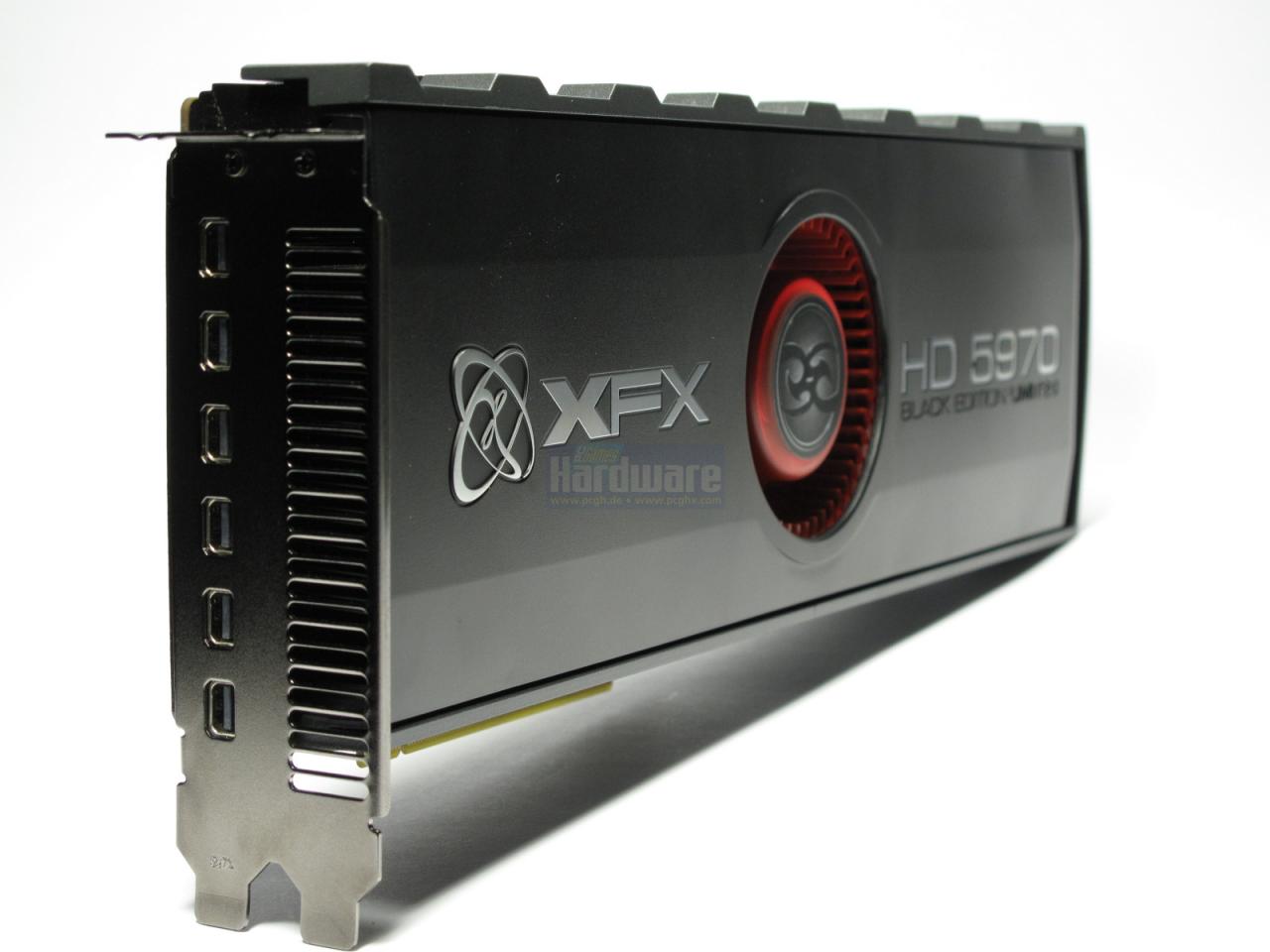 [30/08/2010] Xfx Radeon HD 5970 Black Edition Limited (2010): Die 1.000-Euro-Grafikkarte mit sechs Mini-Displayports kam im Sommer 2010 auf den Markt. Wie Asus' Ares und Sapphires Toxic HD 5970 besitzt auch sie ...