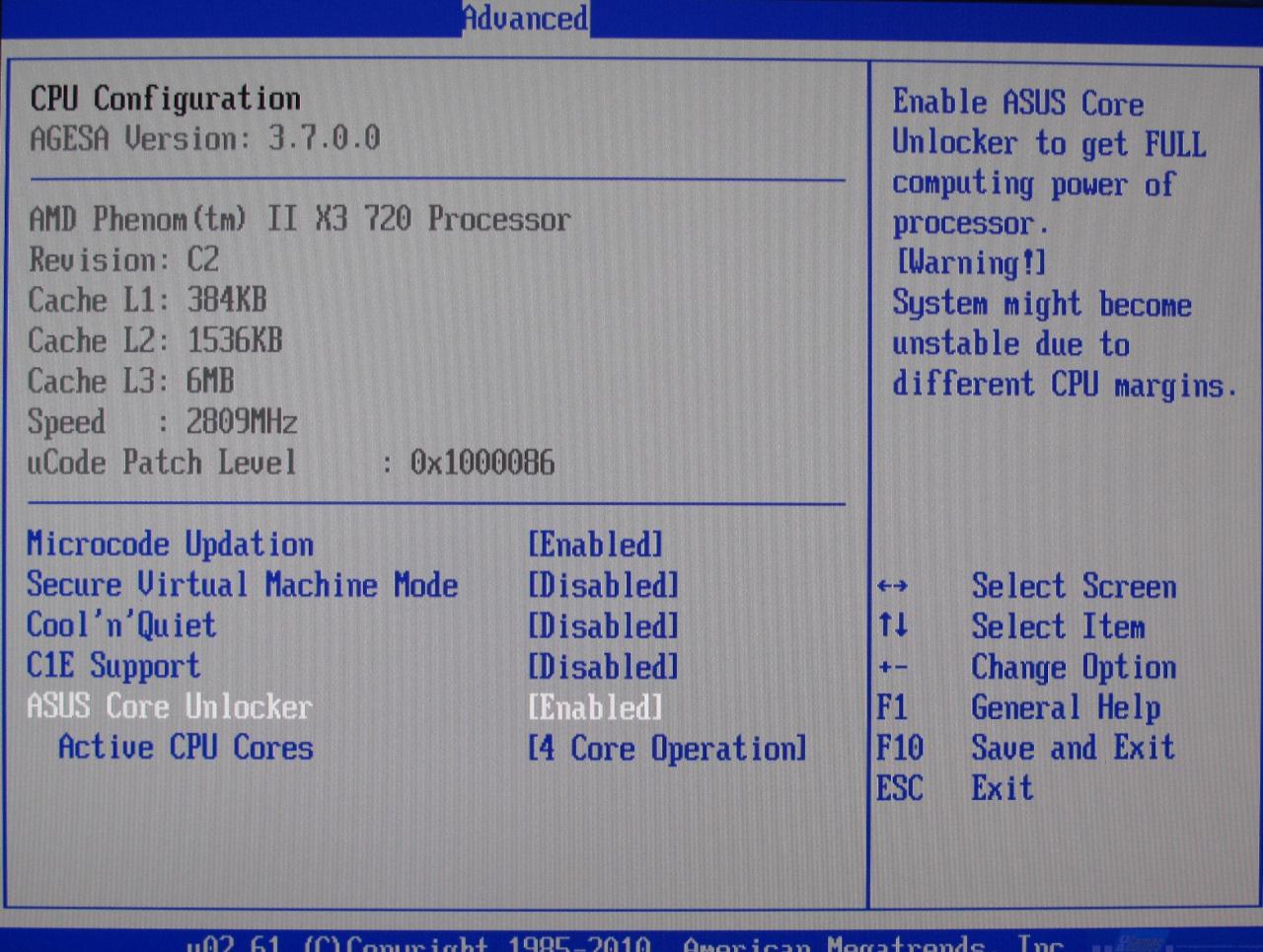 [23/09/2010] Asus Crosshair IV BIOS 04