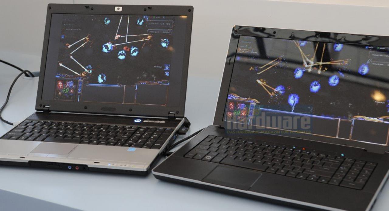 [15/09/2010] Stacraft 2 auf Sandy-Bridge-Notebook angespielt - die zweite Szene. Zum Vergleich stand ein Notebook mit alter Intel-GMA-Grafikeinheit daneben, dass kaum für niedrige Details zu gebrauchen war. (02)