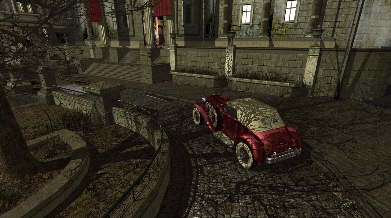 [13/09/2010] Wolfenstein raytraced: Auto mit detaillierten Spiegelungen