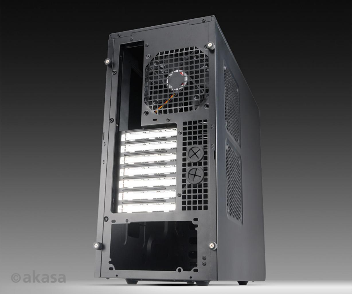 [25/10/2010] Akasa Raptor: Neuer Midi-Tower mit schwarzer Lackierung innen und außen (3)