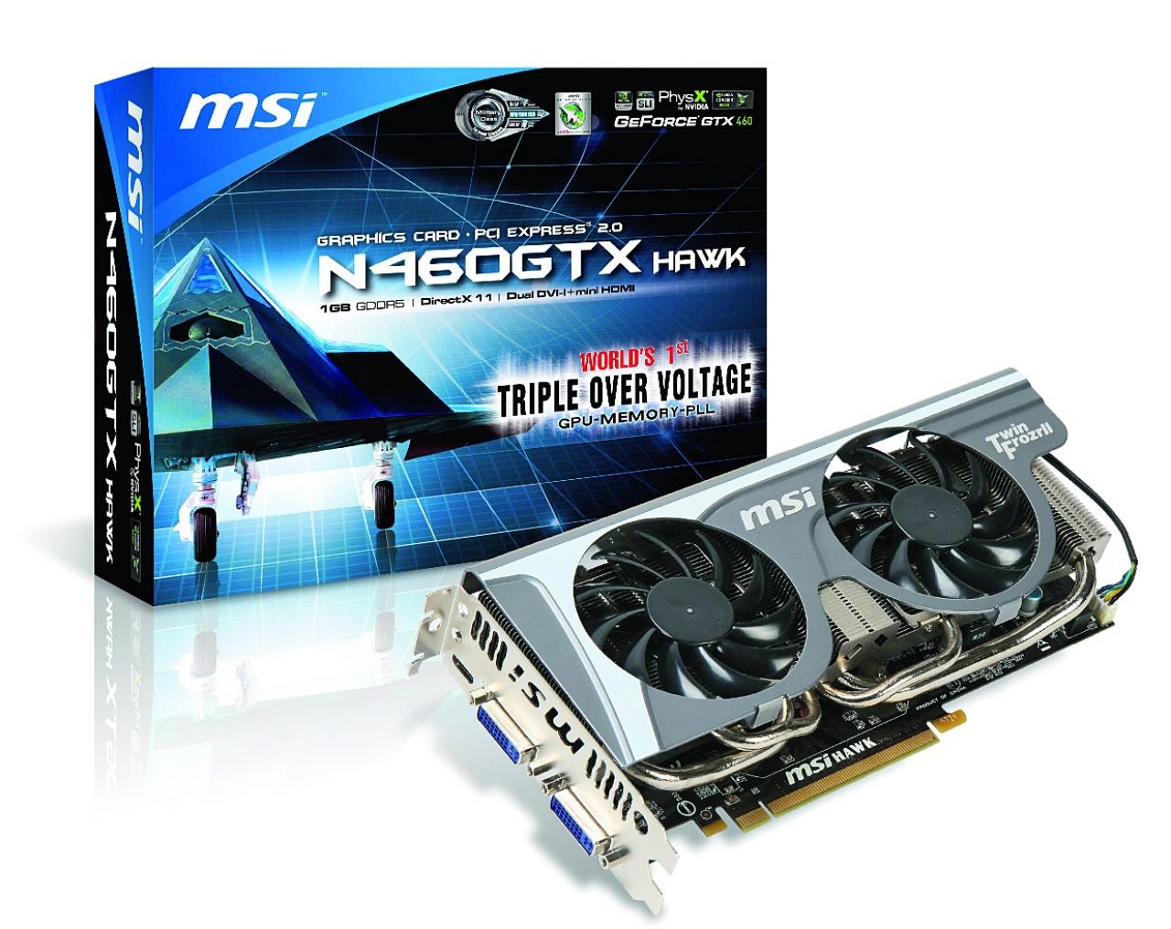 [19/10/2010] MSI verlost 4x die Geforce GTX 460 mit starker Kühlung und viel OC-Potenzial