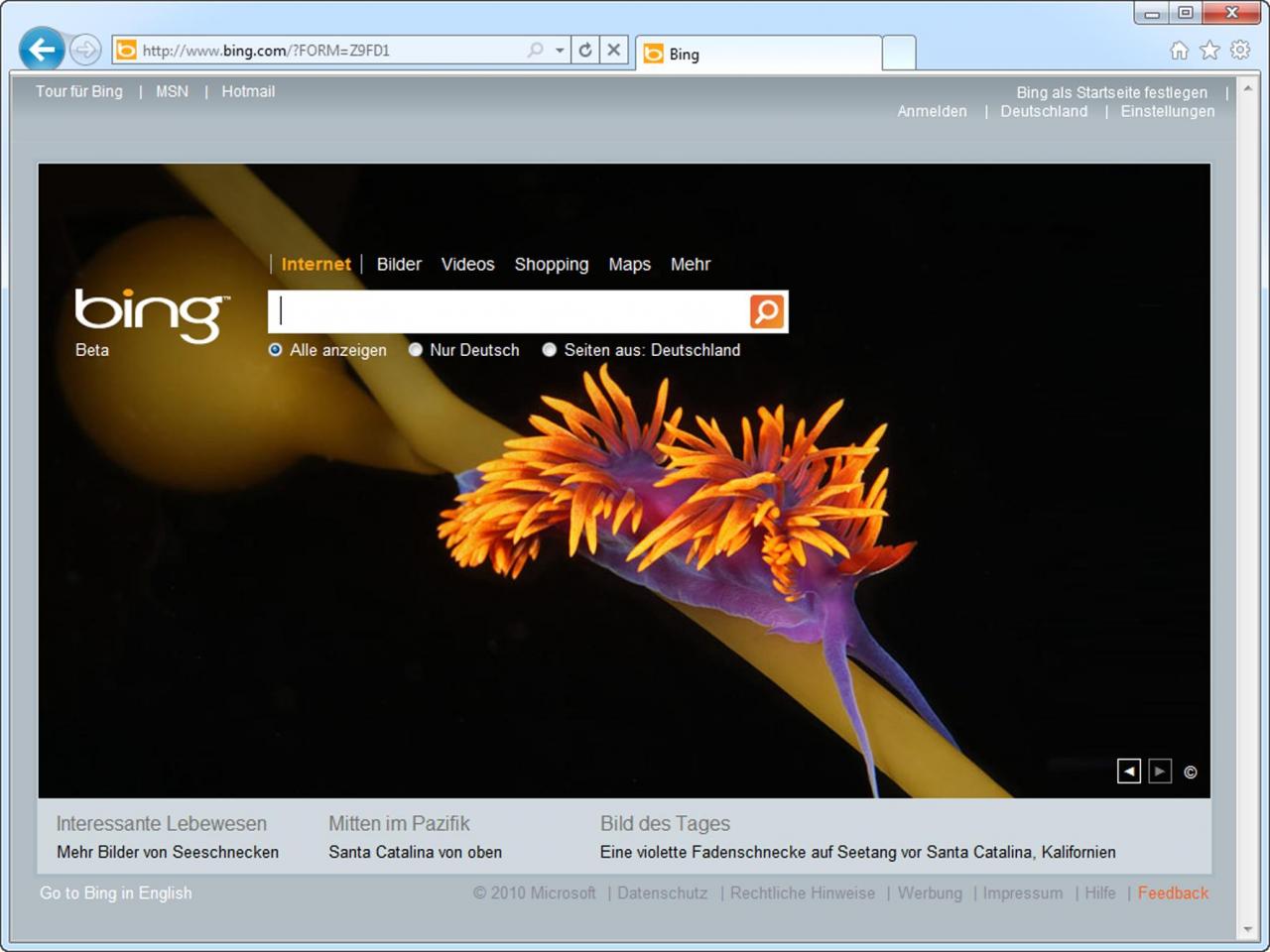[08/10/2010] Internet Explorer 9 Beta: Schon sechs Millionen Downloads