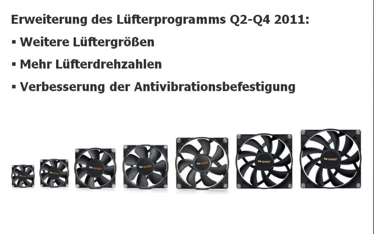 [04/10/2010] Neue Be-quiet-Lüfter erscheinen 2011