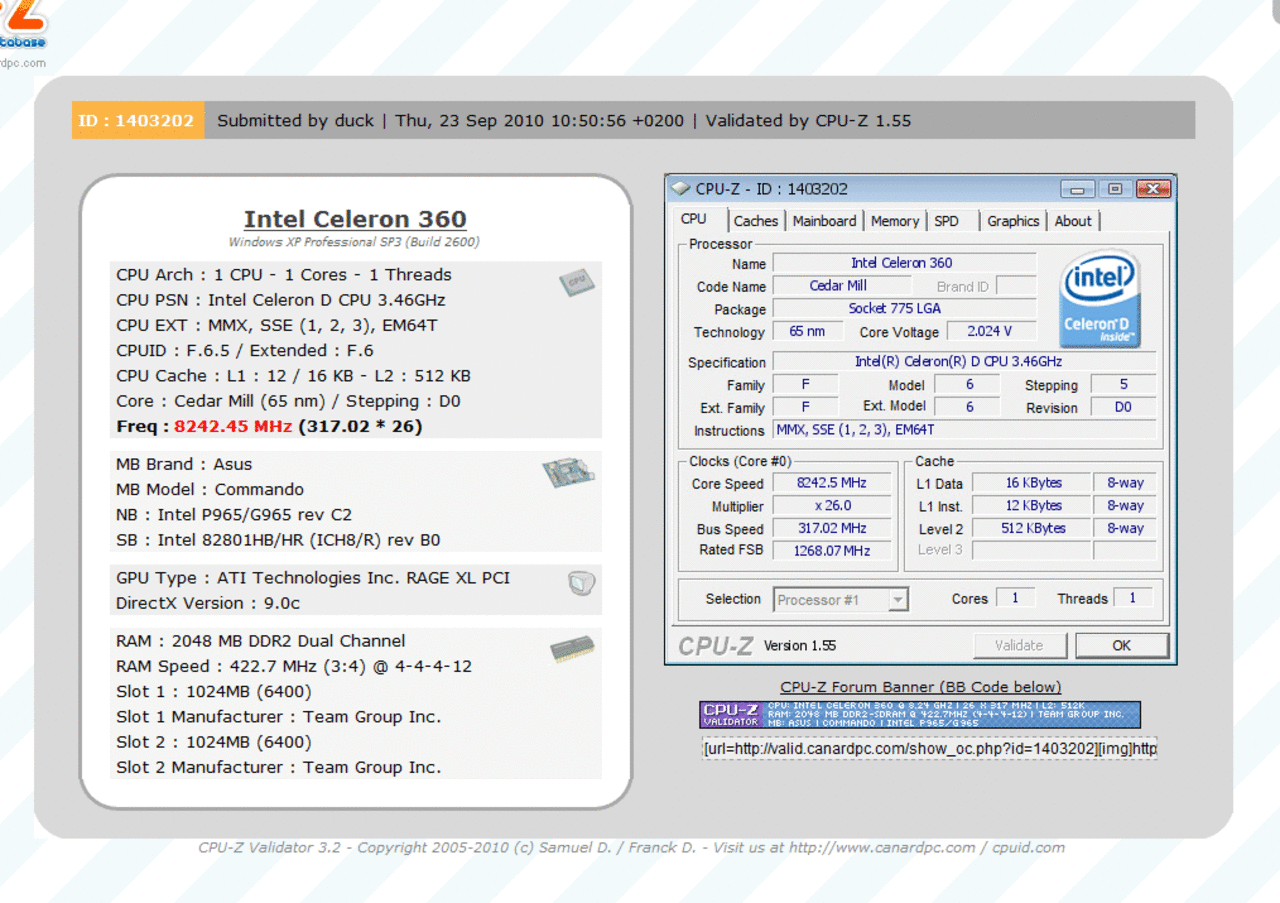 [06/10/2010] Neuer CPU-Z-Weltrekord - erstmals über 8,2 GHz validiert