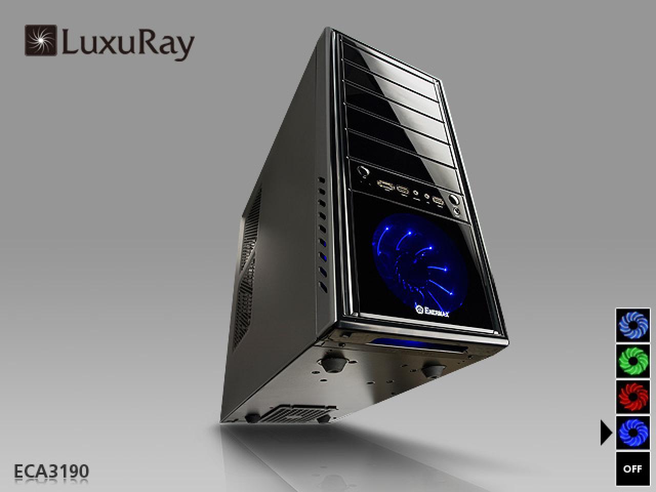 [25/10/2010] Enermax Luxuray: Neuer Midi-Tower mit dreifarbigen 120-mm-LED-Lüfter und 14 LED-Modi (6)