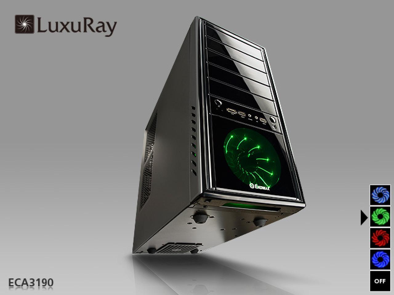 [25/10/2010] Enermax Luxuray: Neuer Midi-Tower mit dreifarbigen 120-mm-LED-Lüfter und 14 LED-Modi (8)
