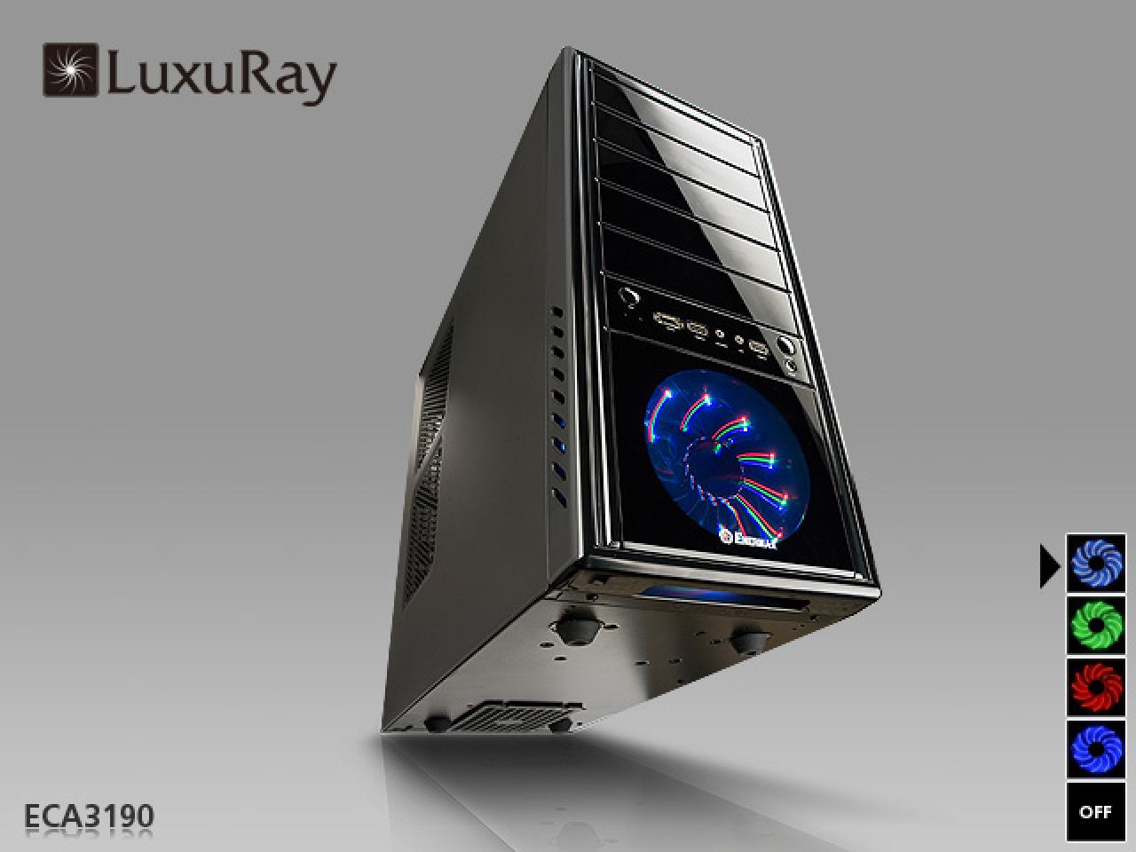 [25/10/2010] Enermax Luxuray: Neuer Midi-Tower mit dreifarbigen 120-mm-LED-Lüfter und 14 LED-Modi (9)