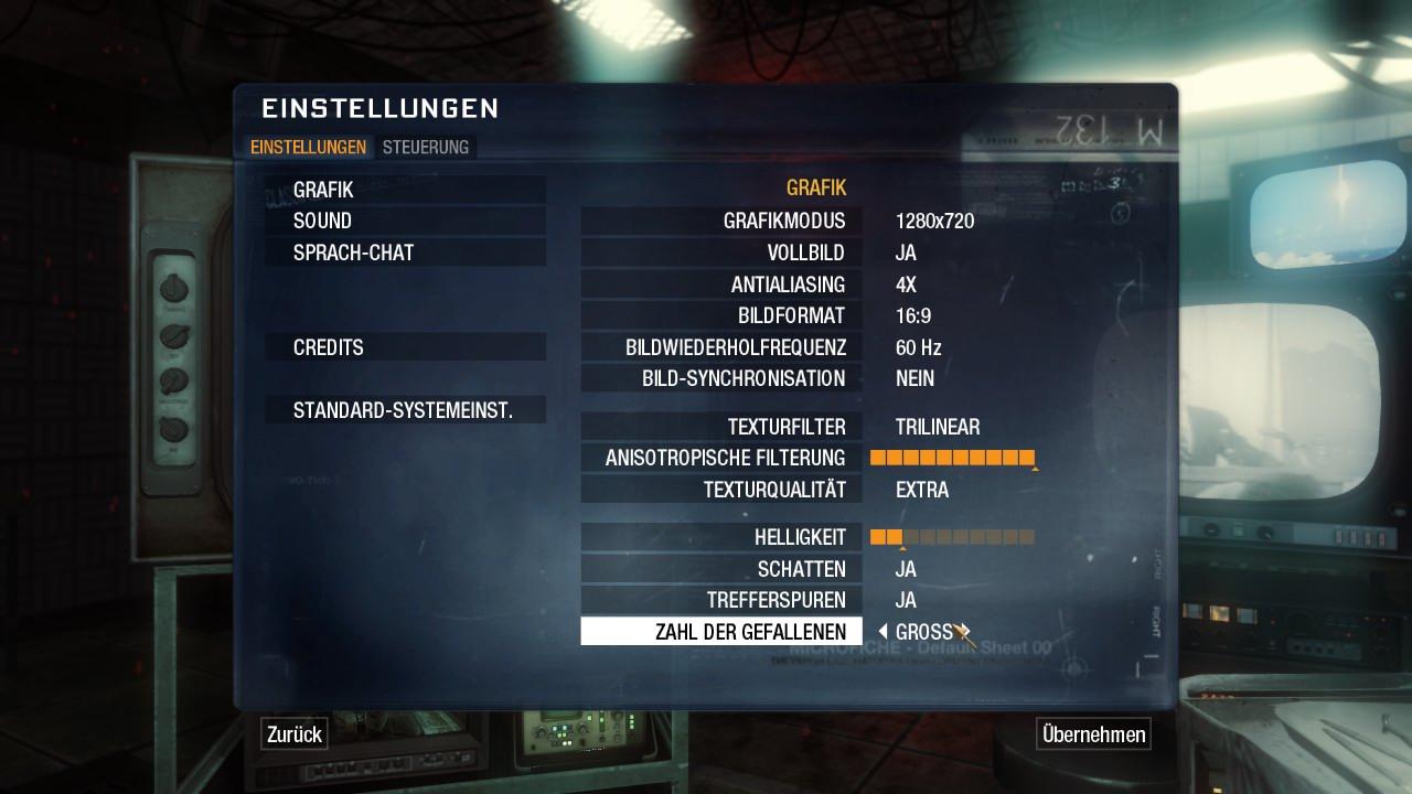 [12/11/2010] Black Ops: Grafik-Einstellungen im Menü