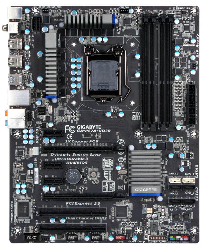 [19/11/2010] Gigabyte P67A-UD3R: ... ansonsten sind die Unterschiede zum P67A-UD3P minimal.