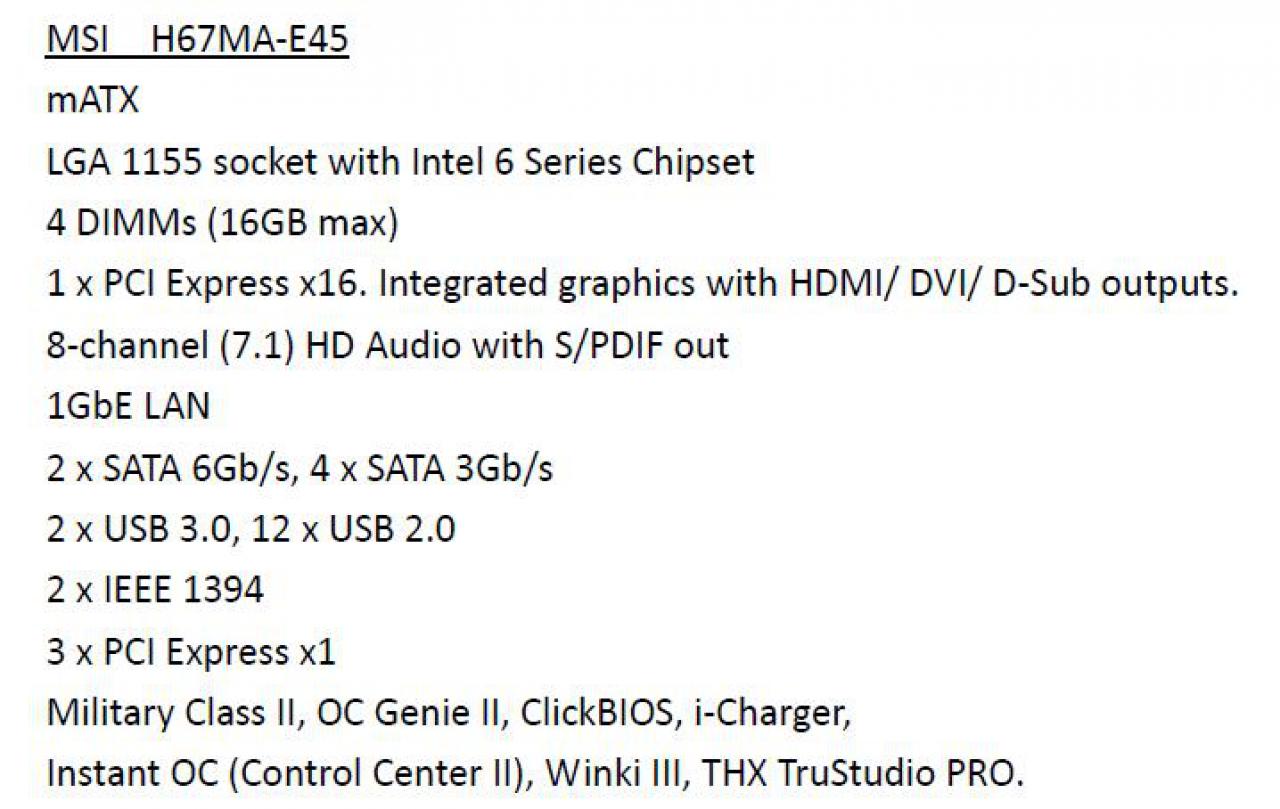 [19/11/2010] MSI H67MA-E45: Selbst diese günstige H67-Platine ist mit MSIs hochwertiger Spannungsversorgung ausgestattet.