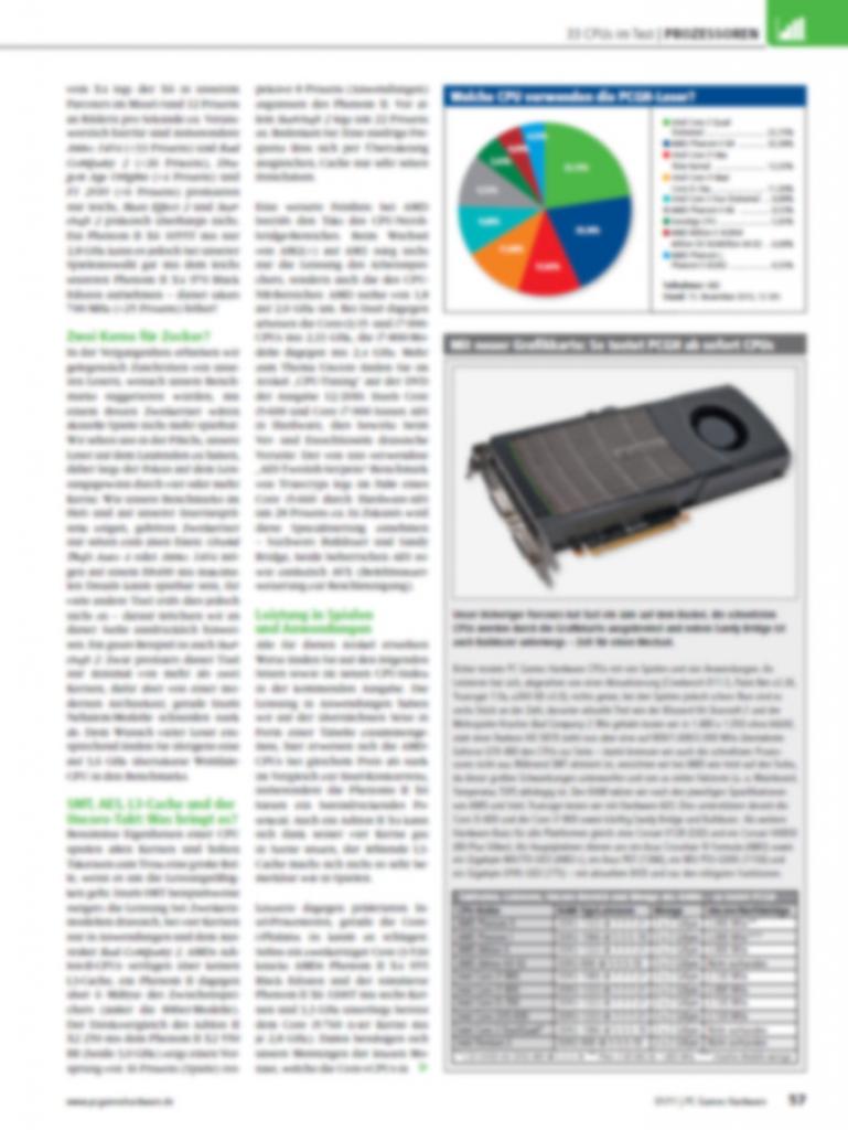 [30/11/2010] PCGH 01/2011: 33 CPUs im Test (2)