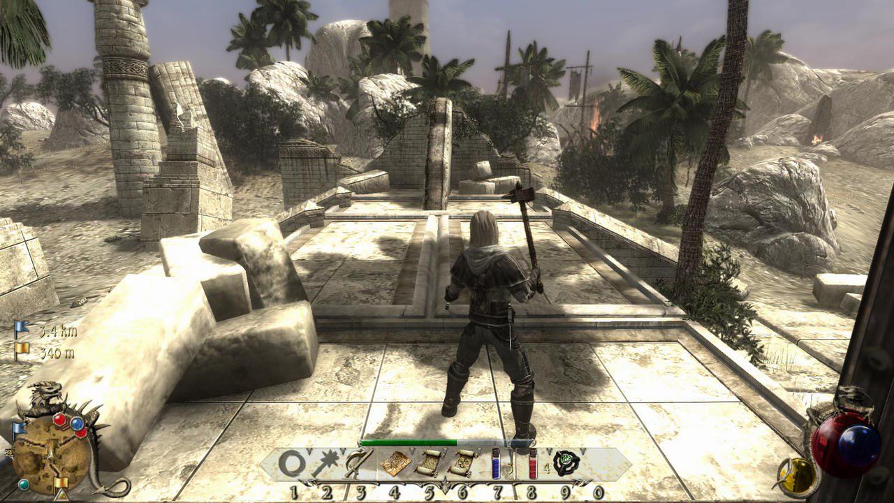 [10/11/2010] Two Worlds 2 FLOP: In dieser verstrahlten Landschaft lassen sich kaum mehr Texturdetails erkennen.