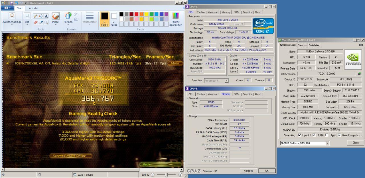 [19/11/2010] Benchmarks: Sandy-Bridge-CPU Core i7-2600K auf 5,1 GHz übertaktet (7)