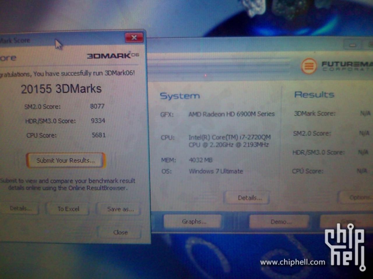 [10/12/2010] Alienware M17xR3: Fotos und Benchmarks des Sandy Bridge-Notebooks aufgetaucht