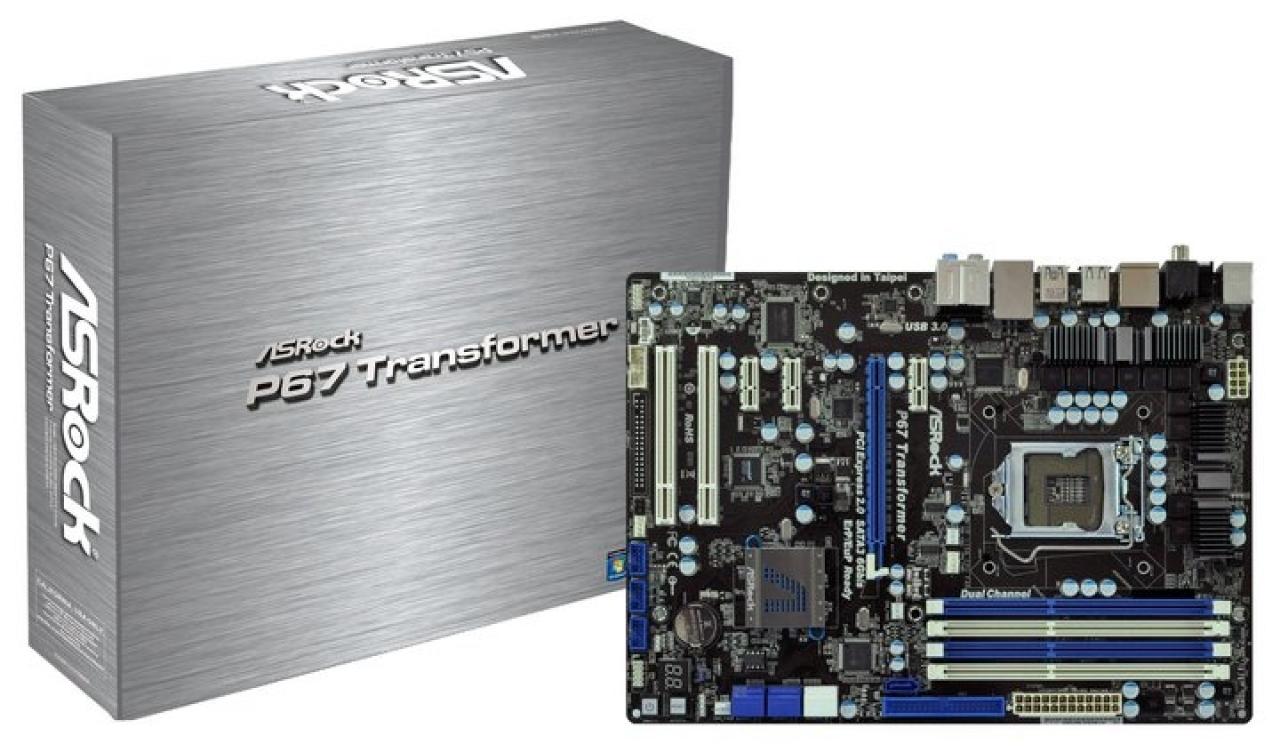 [01/12/2010] srock P67 Transformer: Mainboard kombiniert Sockel 1156 und Intel P67-Chipsatz (2)