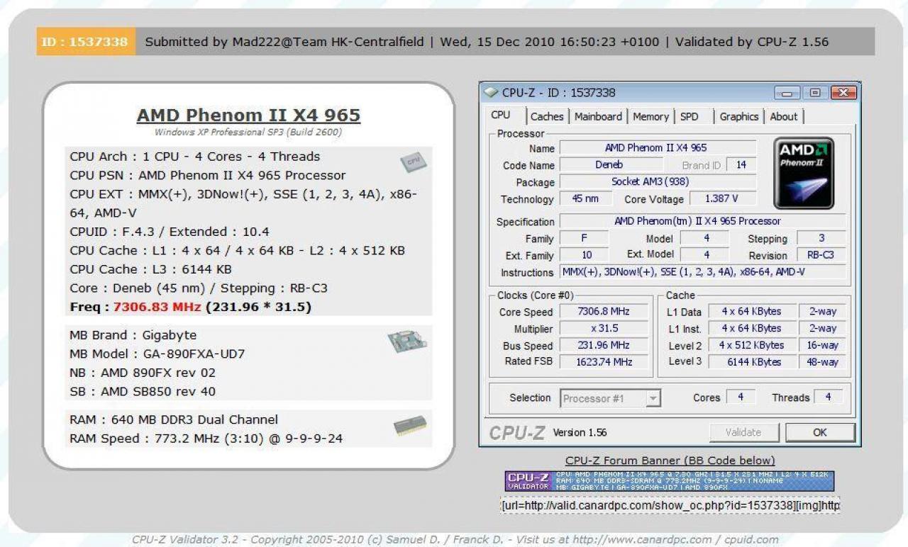 [30/12/2010] CPU-Z-Validierung