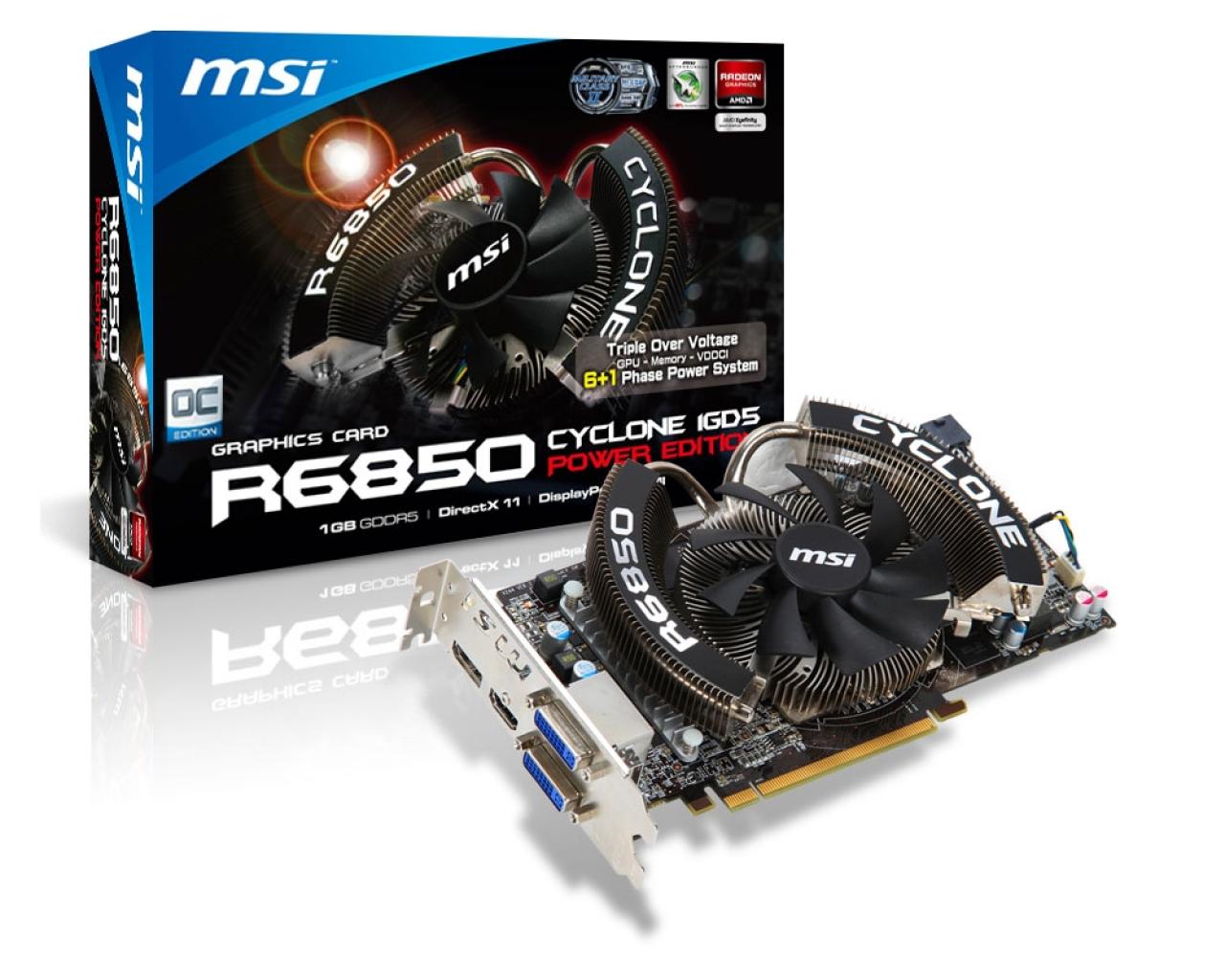 [23/12/2010] MSI Radeon HD 6850 Cyclone Power Edition: Auf 1.020 MHz GPU-Takt übertaktet - Update