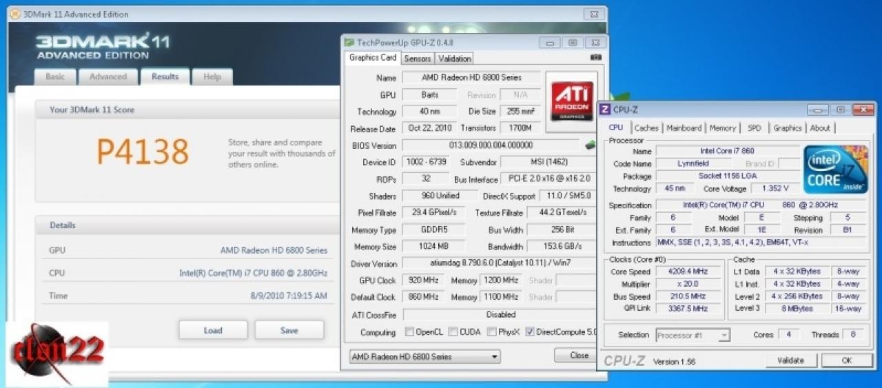 [17/12/2010] MSI Radeon HD 6850 Cyclone Power Edition: Auf 1.020 MHz GPU-Takt übertaktet - Update (11)