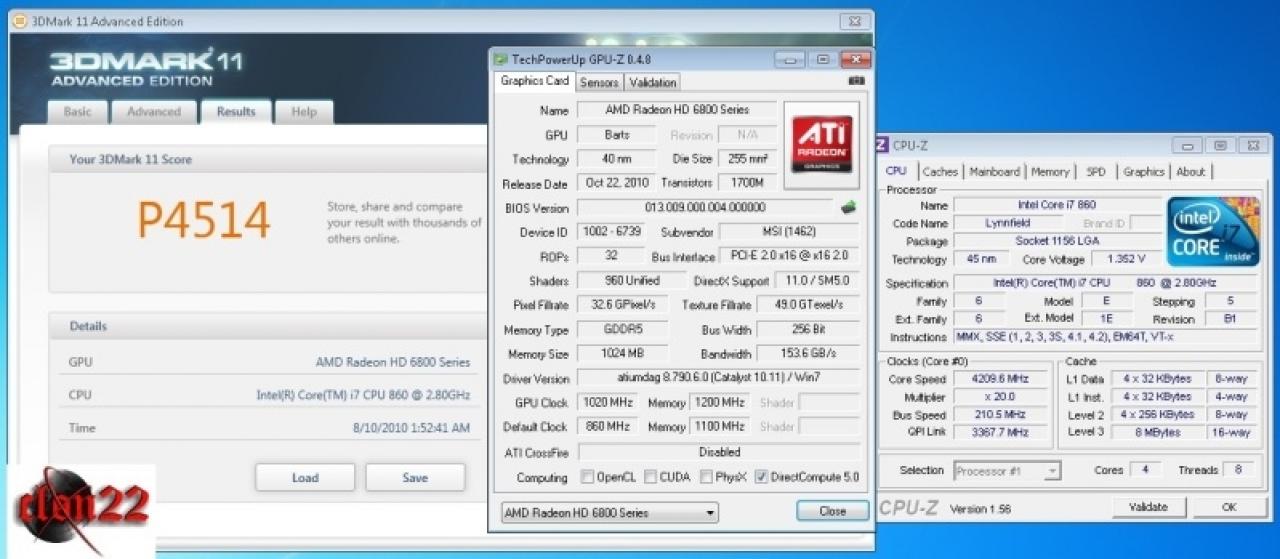 [17/12/2010] MSI Radeon HD 6850 Cyclone Power Edition: Auf 1.020 MHz GPU-Takt übertaktet - Update (5)