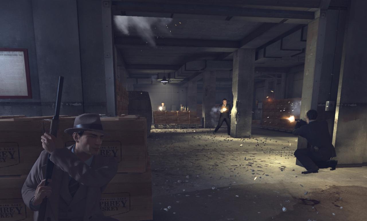 [23/12/2010] Auch wenn GPU-PhysX oft und gerne harsch kritisiert wird: Die Gefechte in Mafia II machen meiner Meinung nach ohne die vielen Debris nur halb so viel Laune