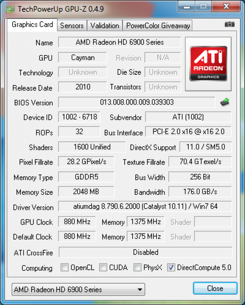 [13/12/2010] Radeon HD 6970 in GPU Z: Die ALUs und weitere Daten werden nicht korrekt ausgelesen.
