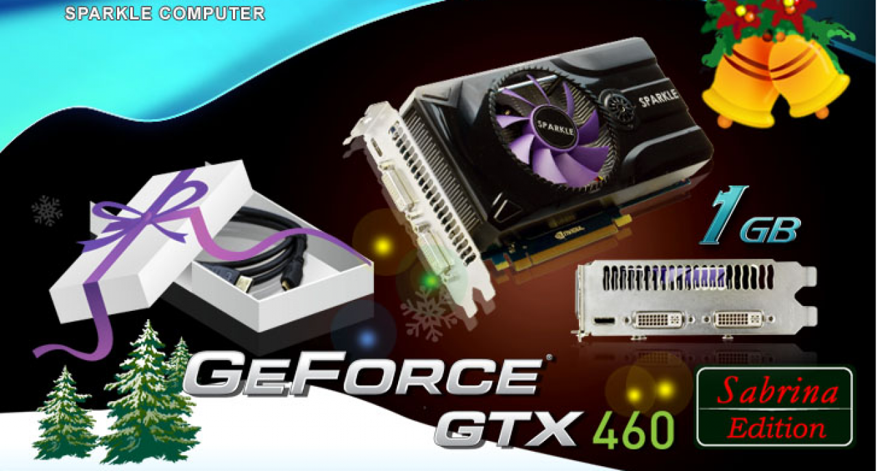 [23/12/2010] Sparkle Geforce GTX 460 Sabrina Edition: Geforce GTX 460 SE mit 1,5 Meter HDMI-Kabel (4)
