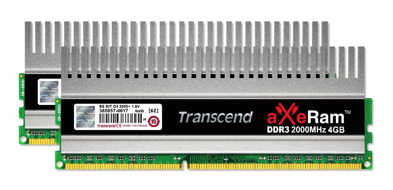 [09/12/2010] Transcend TX2000KLN-8GK: 8 GiByte DDR3-2000 Dual-Channel-Kit