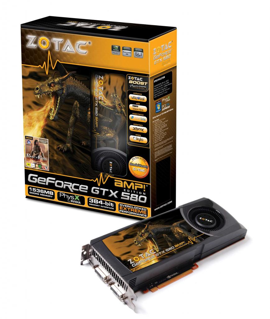 [08/12/2010] Zotac Geforce GTX 580 AMP: Übertaktete Geforce GTX 580 im Referenzdesign