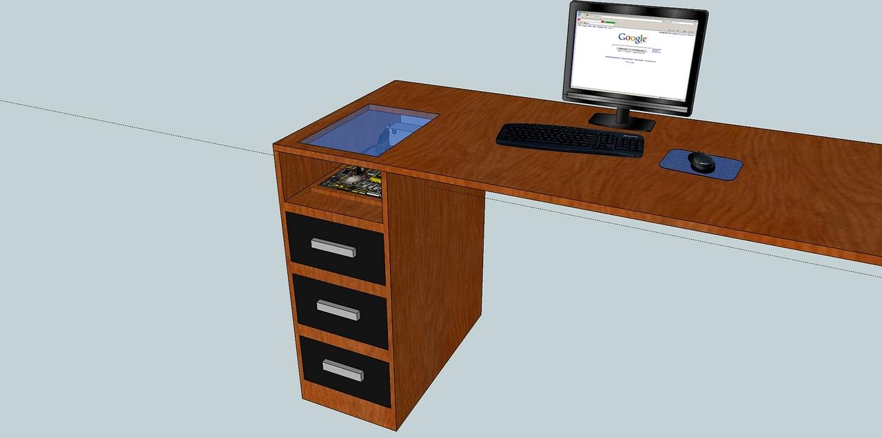 [17/12/2010] Schöner-Wohnen-Casemod: Der Wakü-PC im Schreibtisch (1)