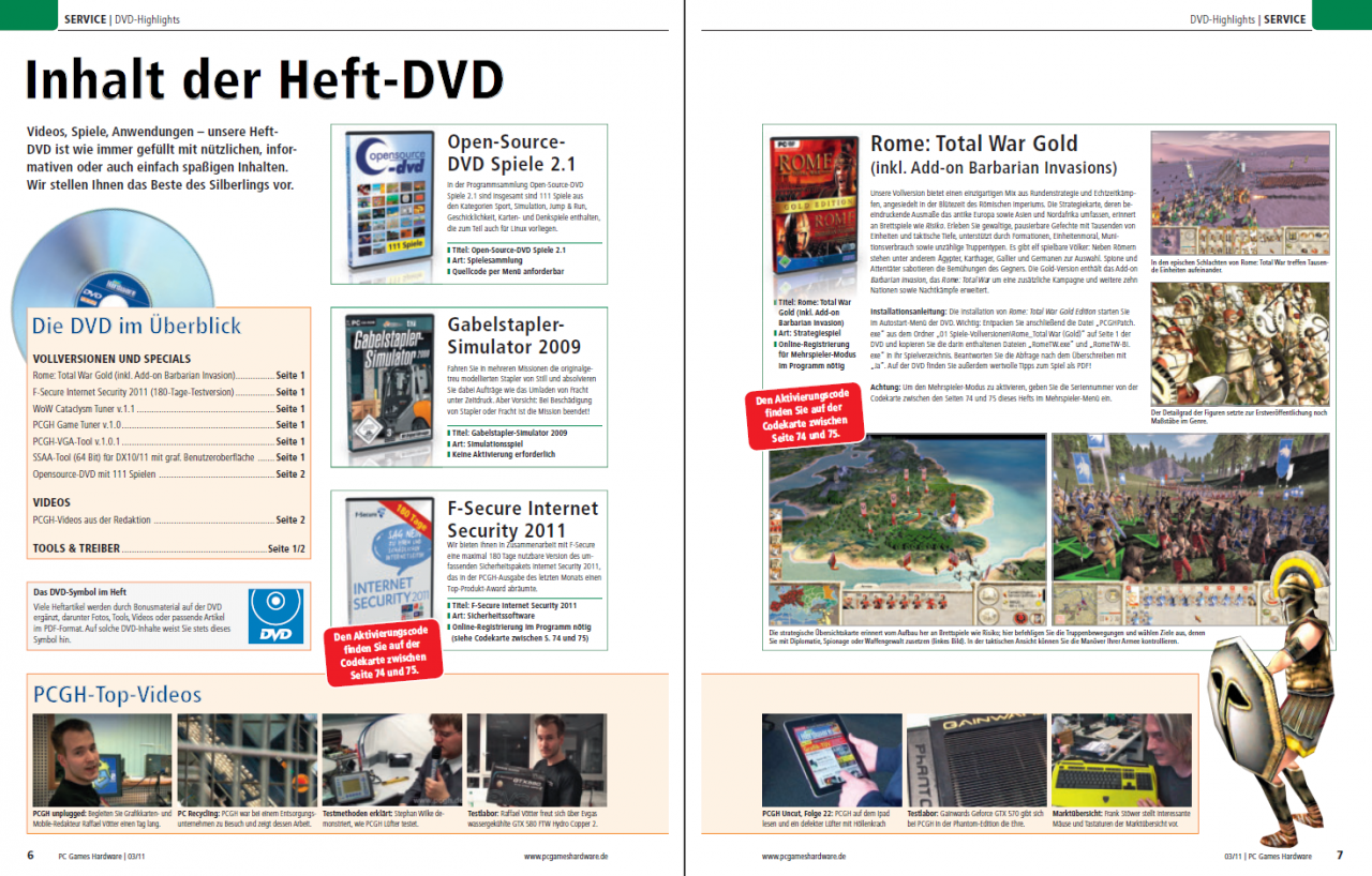 [24/01/2011] PCGH: Ausgabe 03/2011 - DVD-Inhalt