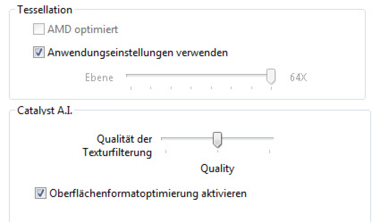 [24/01/2011] Catalyst 11.1: die neuen Standardeinstellungen