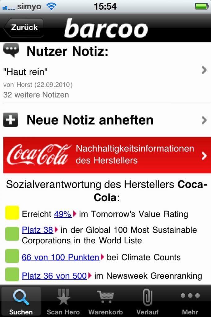 [08/01/2011] Dioxin-Eier mit der App Barcoo für iPhone 4 & Co. erkennen (2)