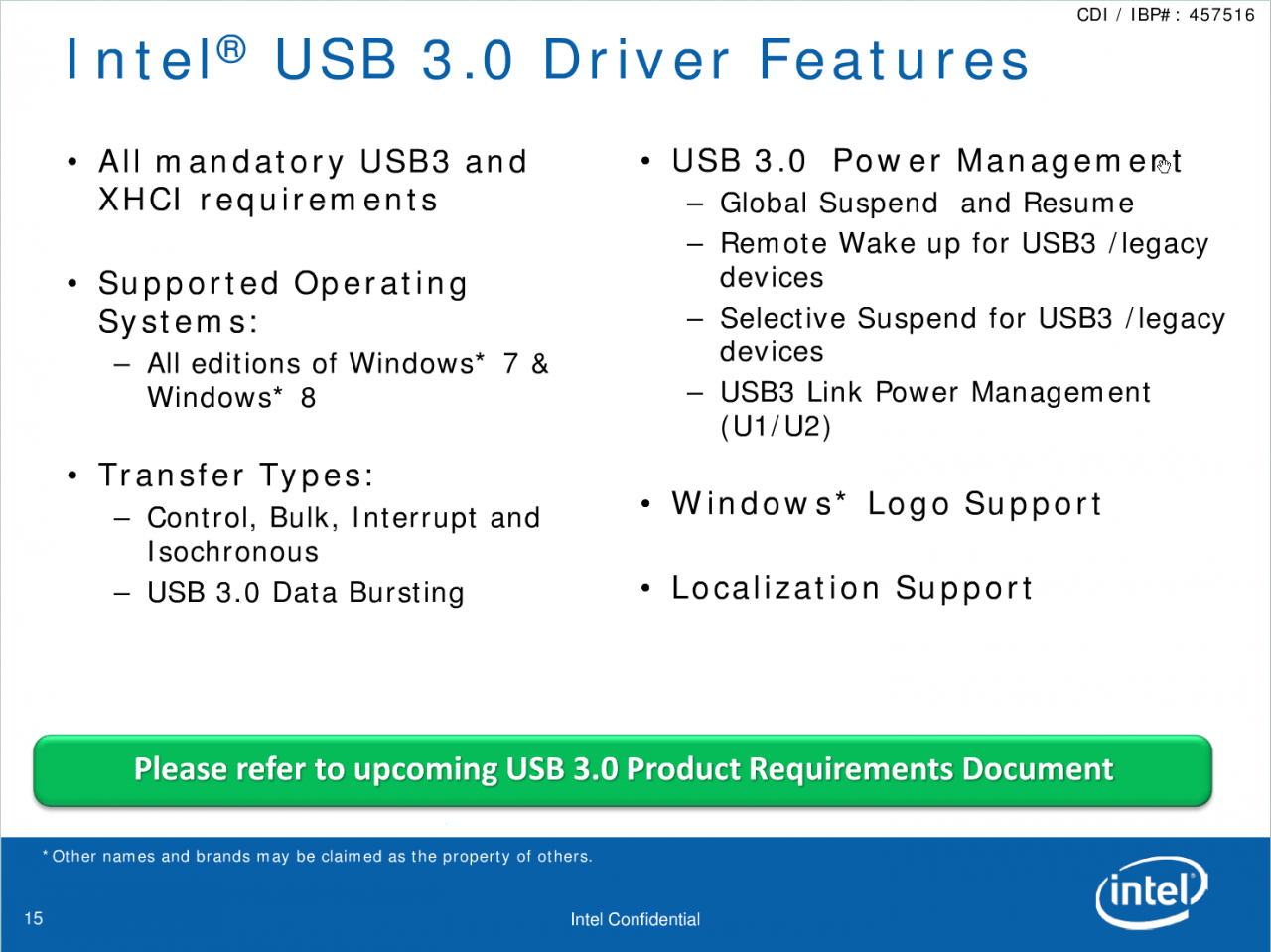 [30/01/2011] Zusammen mit Ivy Bridge plant Intel die Veröffentlichung von Panther Point Chipsätzen mit integriertem USB 3 Controller. (4)