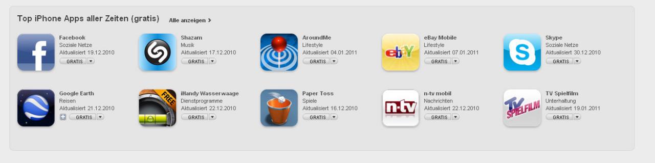 [21/01/2011] Itunes Top 10 Apps iPhone (gratis)