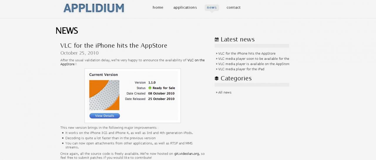 [09/01/2011] VLC Media Player nicht mehr im App Store erhältlich