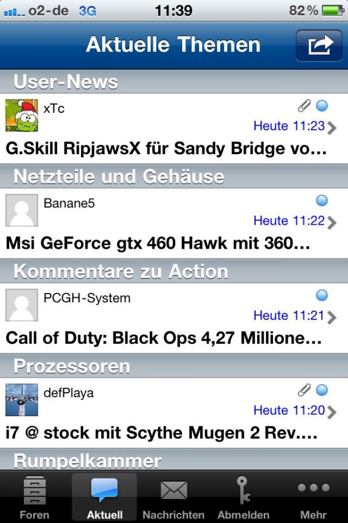 [03/01/2011] Thread-Übersicht in der PCGH-Extreme-App