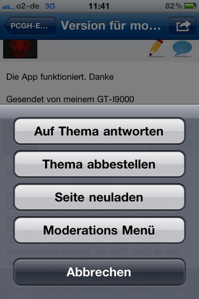 [03/01/2011] Verschiedene Optionen in einem Thema (Moderations-Funktionen stehen nicht jedem User zur Verfügung).