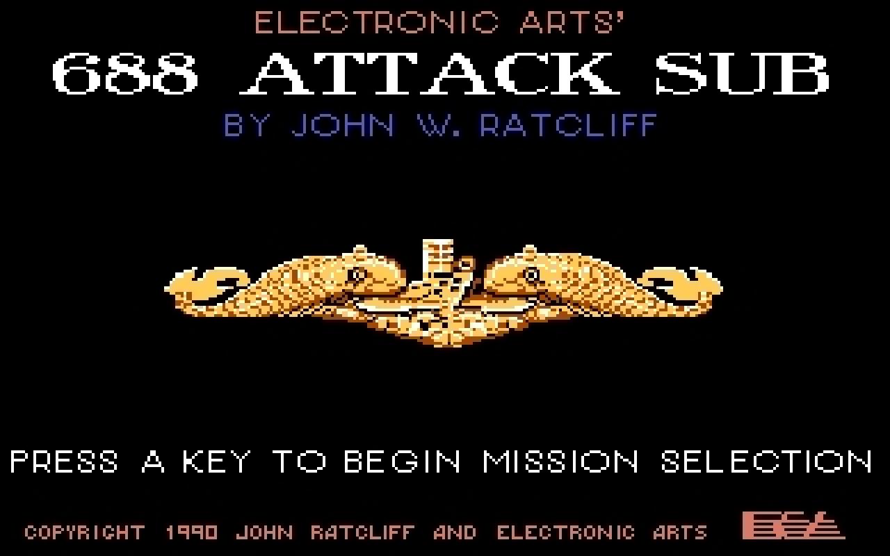 [16/02/2011] 688 Attack Sub Amiga Startbildschirm 1990 