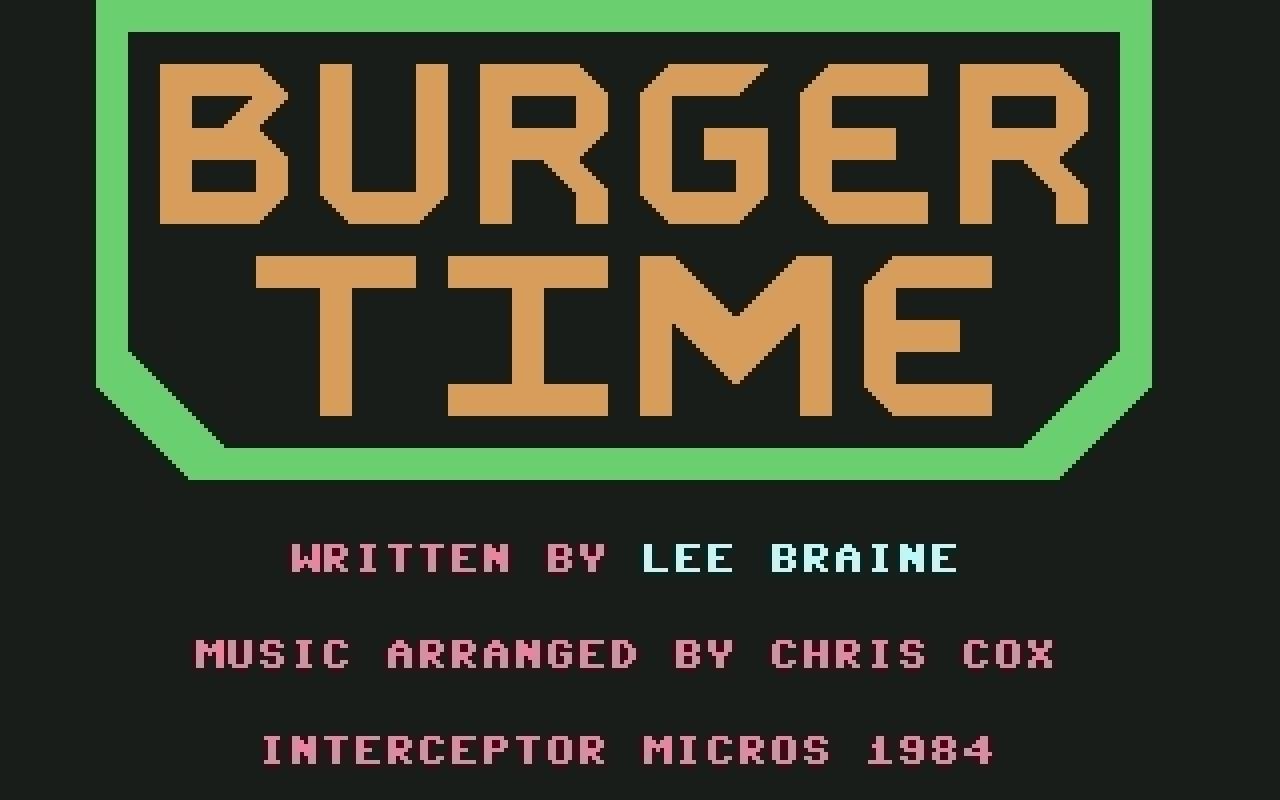 [10/02/2011] Burger Time 1984 Startbildschirm