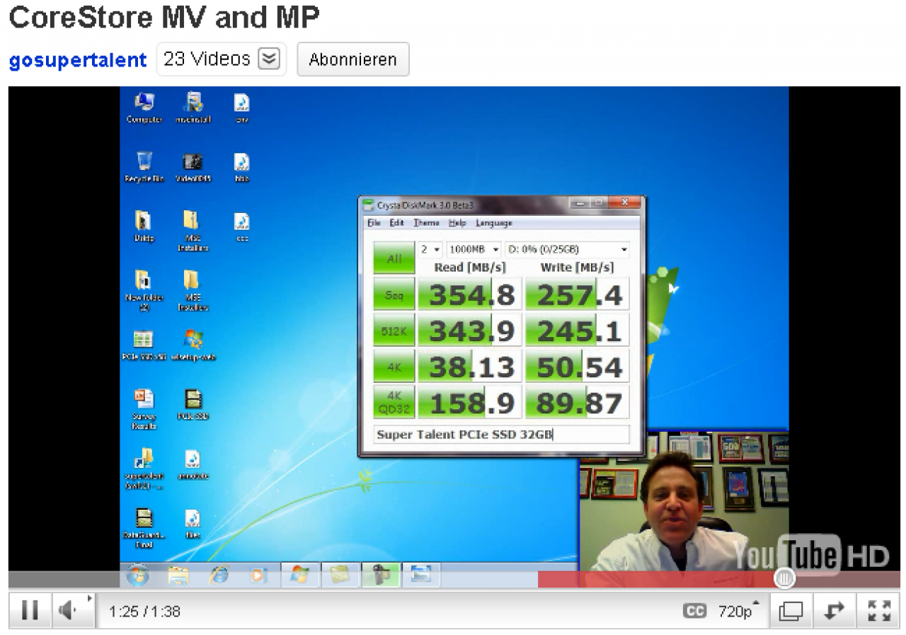 [23/02/2011] Benchmark der CoreStore-SSD mit 32 GByte und SLC-NAND