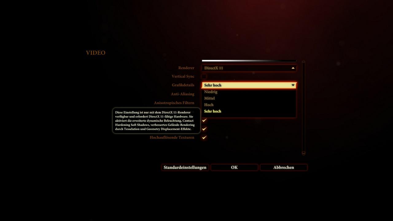[22/02/2011] Dragon Age 2: Das Grafikmenü (Details zur sehr hohen Detailstufe)